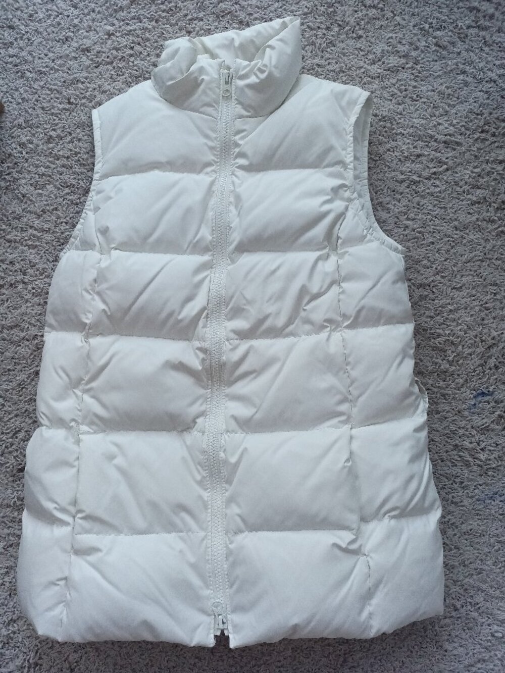 Gap Down Puffer Vest Crisp White XS Sleeveless Women's 2011 EUC